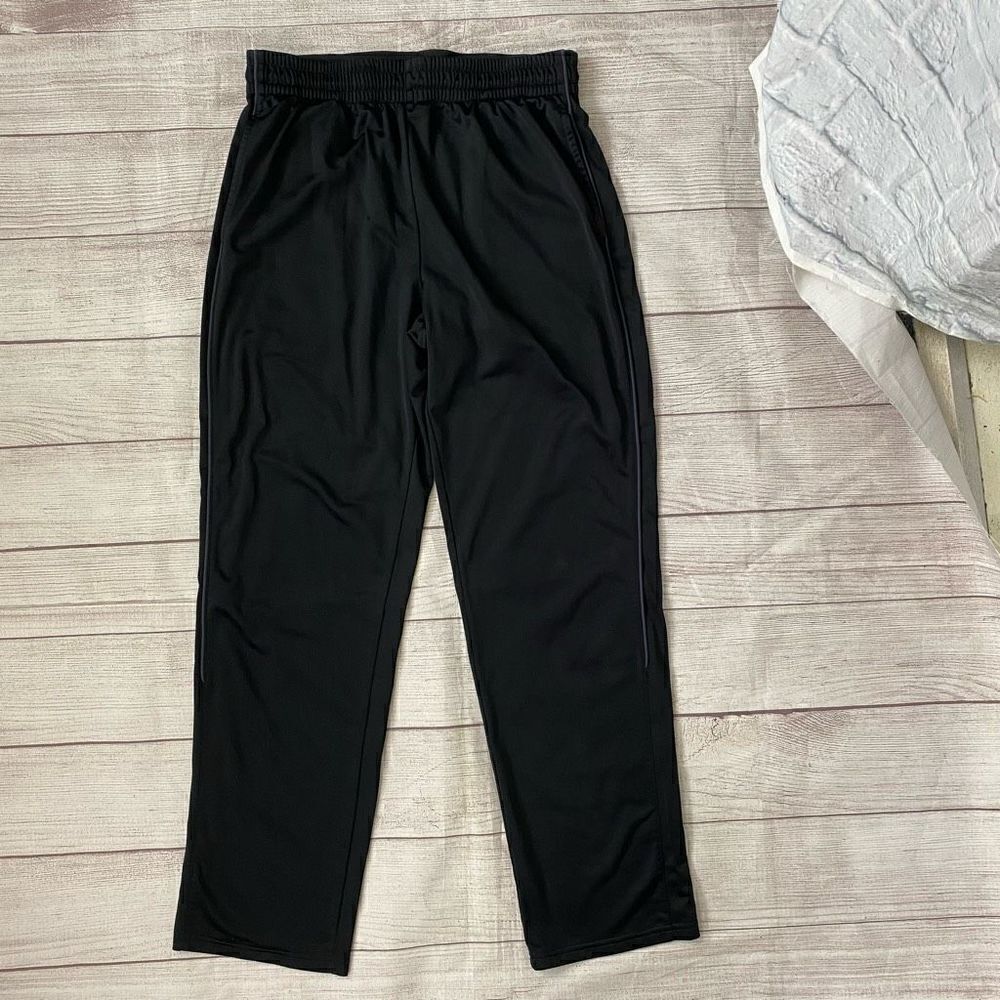 Tek gear mens M pull on elastic waist dri fit pants black